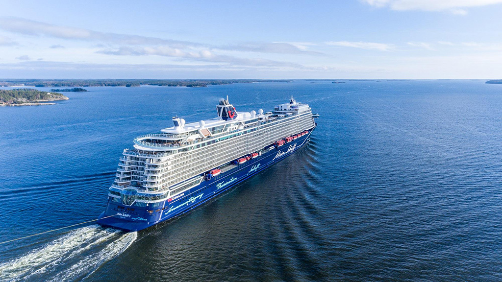 Mein Schiff 1, the first in a family of seven cruise ships built for TUI Cruises by Meyer Turku, embarked on its maiden journey in 2018.