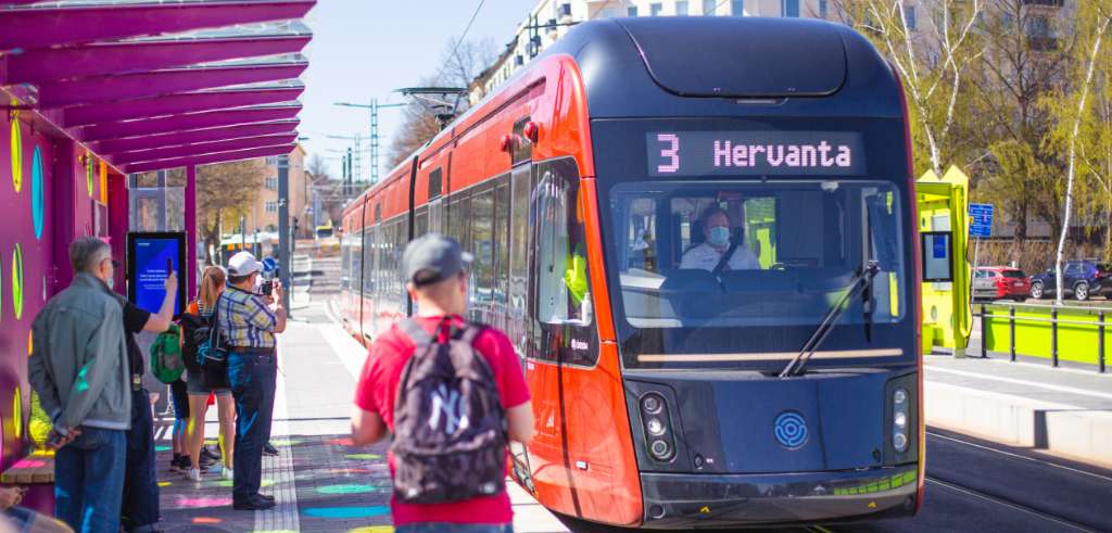 One of a kind tram serves as a test bed for mobility services in Tampere